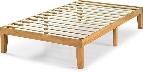 Miniatura 68 de ZINUS Alexia - Base de cama con plataforma de madera, base de madera maciza, no necesita somier, soporte de listones de madera, fácil montaje, pino