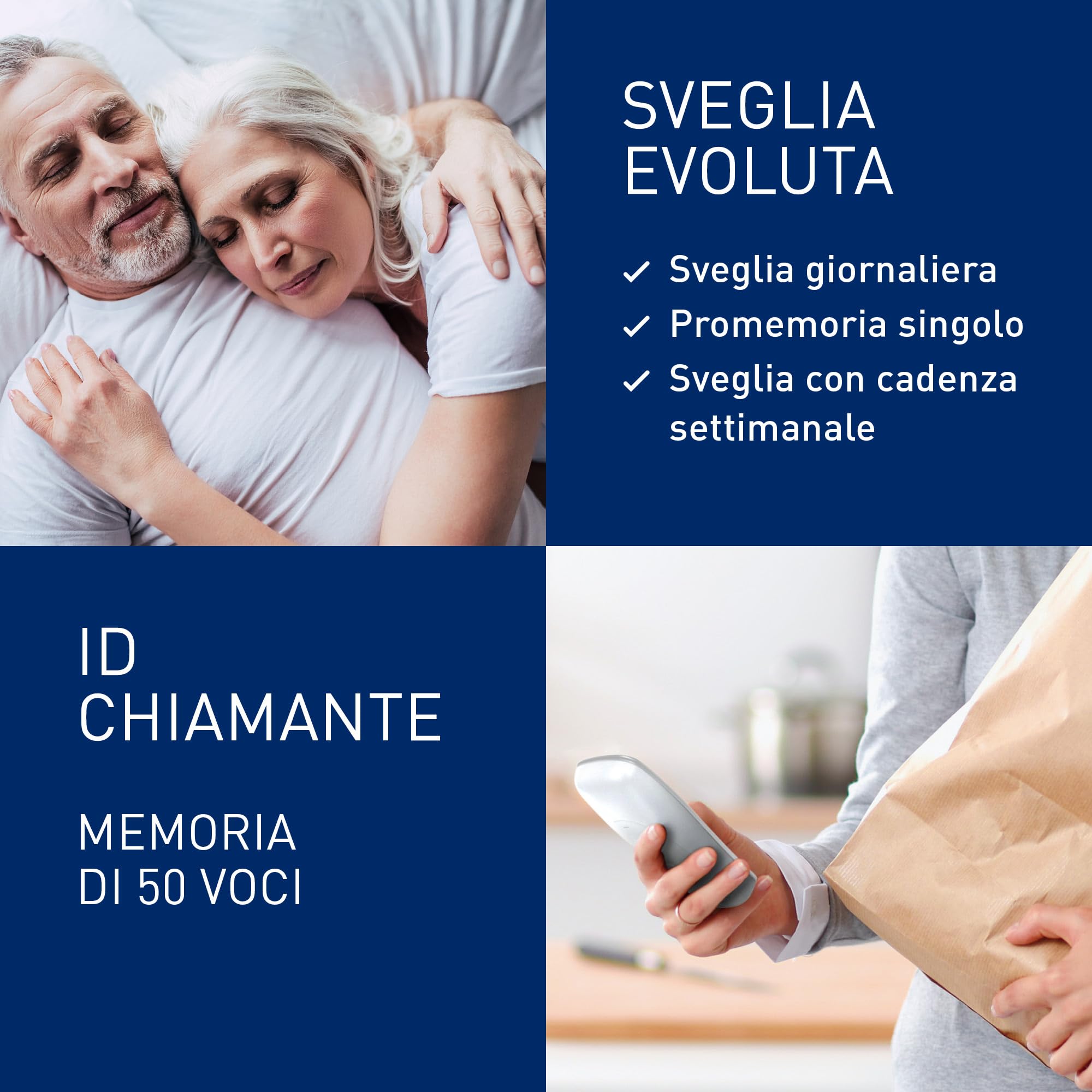 Panasonic KX-TGC250JTS Telefono Cordless Digitale, Unità Base e Ricevitore Singolo, ID Chiamante, Blocco Chiamate Indesiderate, Vivavoce, Modalità Eco One Touch, Sveglia Evoluta, Display LCD, Argento