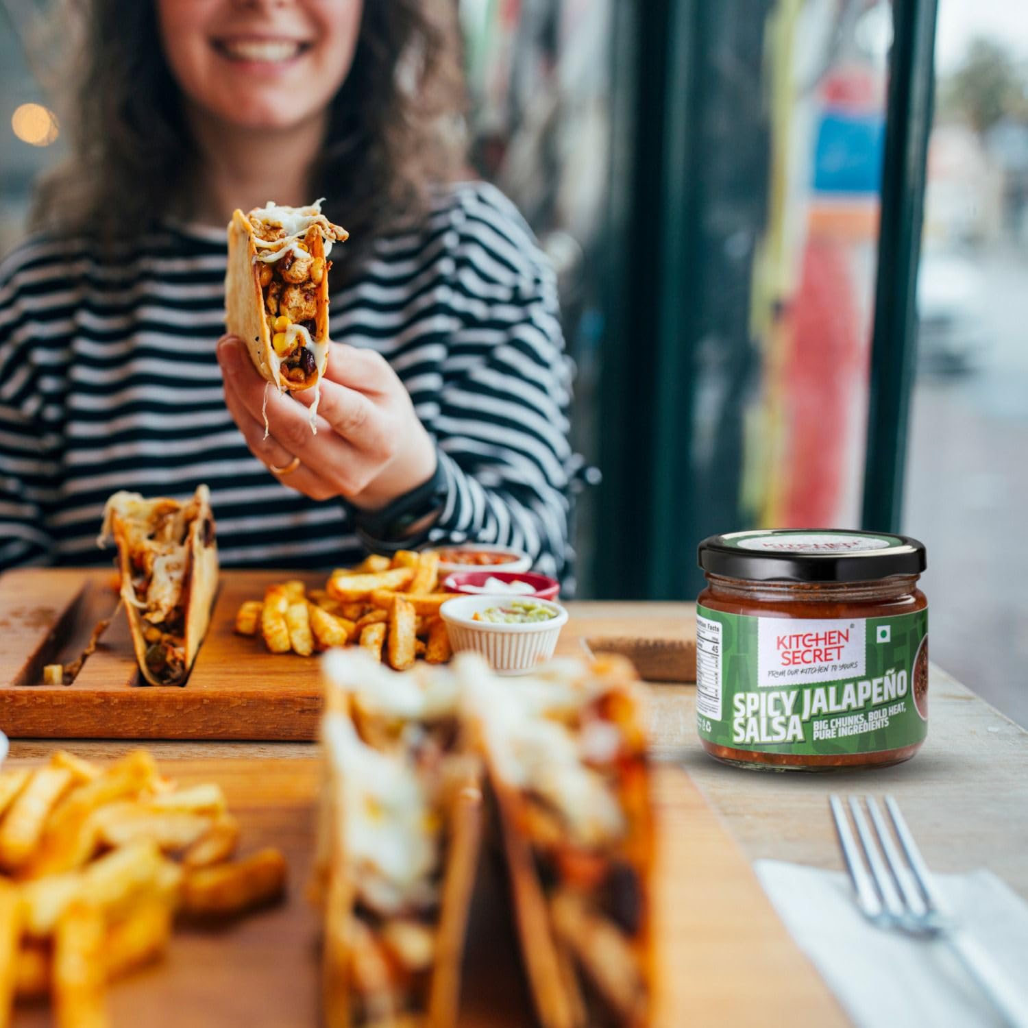 Kitchen Secret Jalapeno Salsa 300gm - Fresh Jalapeno & Chilli Flavour - No Preservatives - Ideal Salsa Dip Sauce for Nachos - Perfect for Parties & Snacks - Enjoy with Chips & Tacos - Image 4 thumbnail