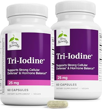 Terry Naturally Tri-Iodine 25 mg - Thyroid Health - 60 Count