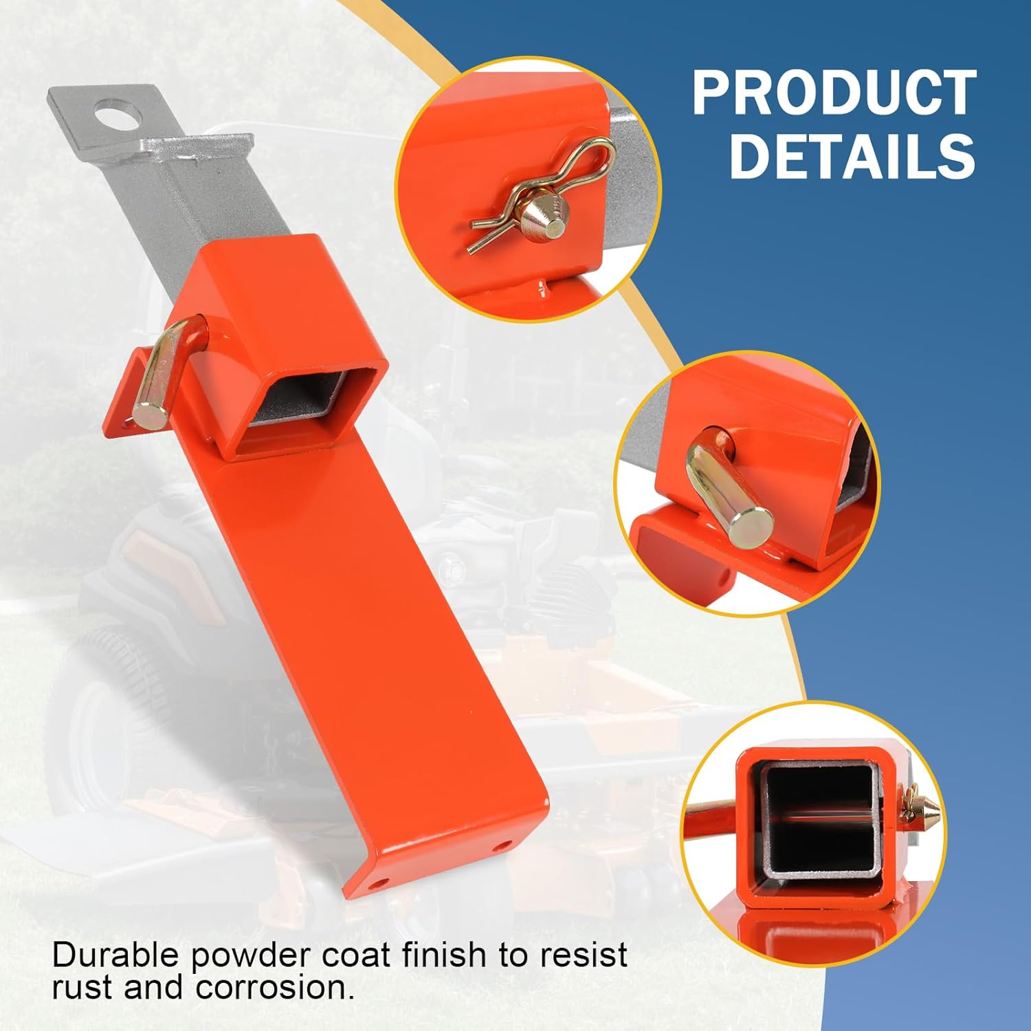 093-1118-98 Hitch Kit with Pin Replacement for Bad Boy Rambler, Magnum, ZT Elite, Avengers and 2018-2020 Mavericks 2" Rear Receiver Hitch 093-1118-98 & 093-1111-00 (Red)