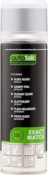 Autotek Professional Exact Match Car Spray Paint, Hyundai Sleek Silver Aerosol Spray 300 ml