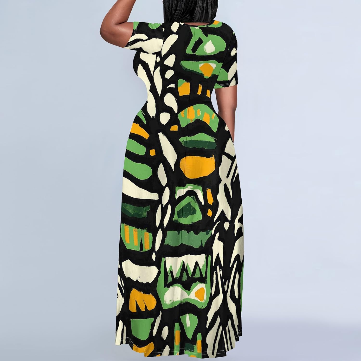 PinkPatty Plus Size Maxi Dress for Women Summer Casual Short Sleeve Tshirt Dresses with Pockets (XL-6XL) - Image 4