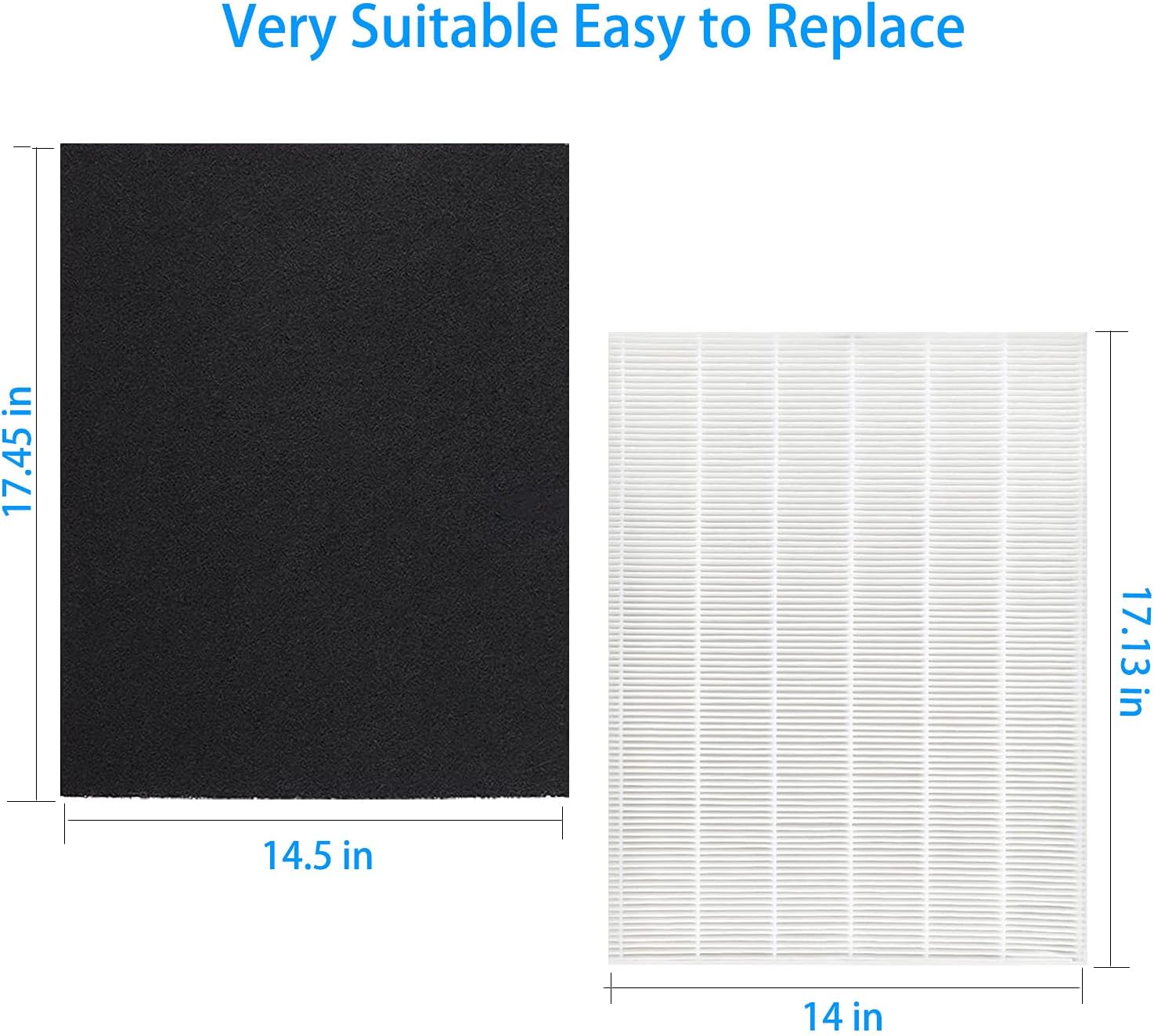 D480 Replacement Filter D4 Compatible with Winix D480 Air Purifier, H13 True HEPA Filter+ 4 Pack Activated Carbon Filters, Item Number 1712-0100-00 - Image 6