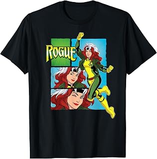 Marvel Studios X-Men ’97 Rogue Wink Logo & Action Panels T-Shirt