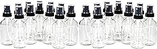 Vivaplex, 12, Clear, 1 oz Glass Bottles, with Black Fine Mist Sprayers (Pack of 2)