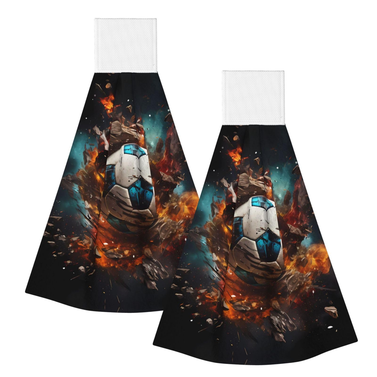 Firecracker Soccer Highly Absorbent Dish Towels Soft Coral Fleece Wipe