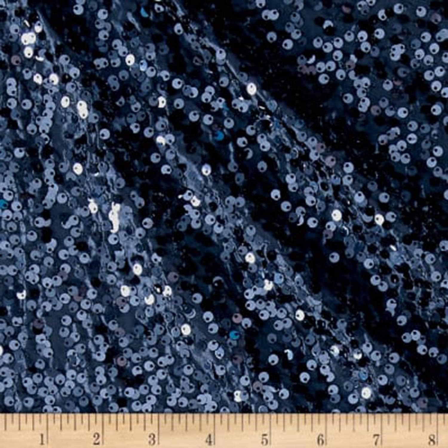 AK TRADING CO. 54" Wide 100% Polyester Sequins Taffeta Fabric - by The Yard - Perfect for Decor, Home, Event Decor, DIY Arts & Crafts and More. - Baby Blue, 5 Yards