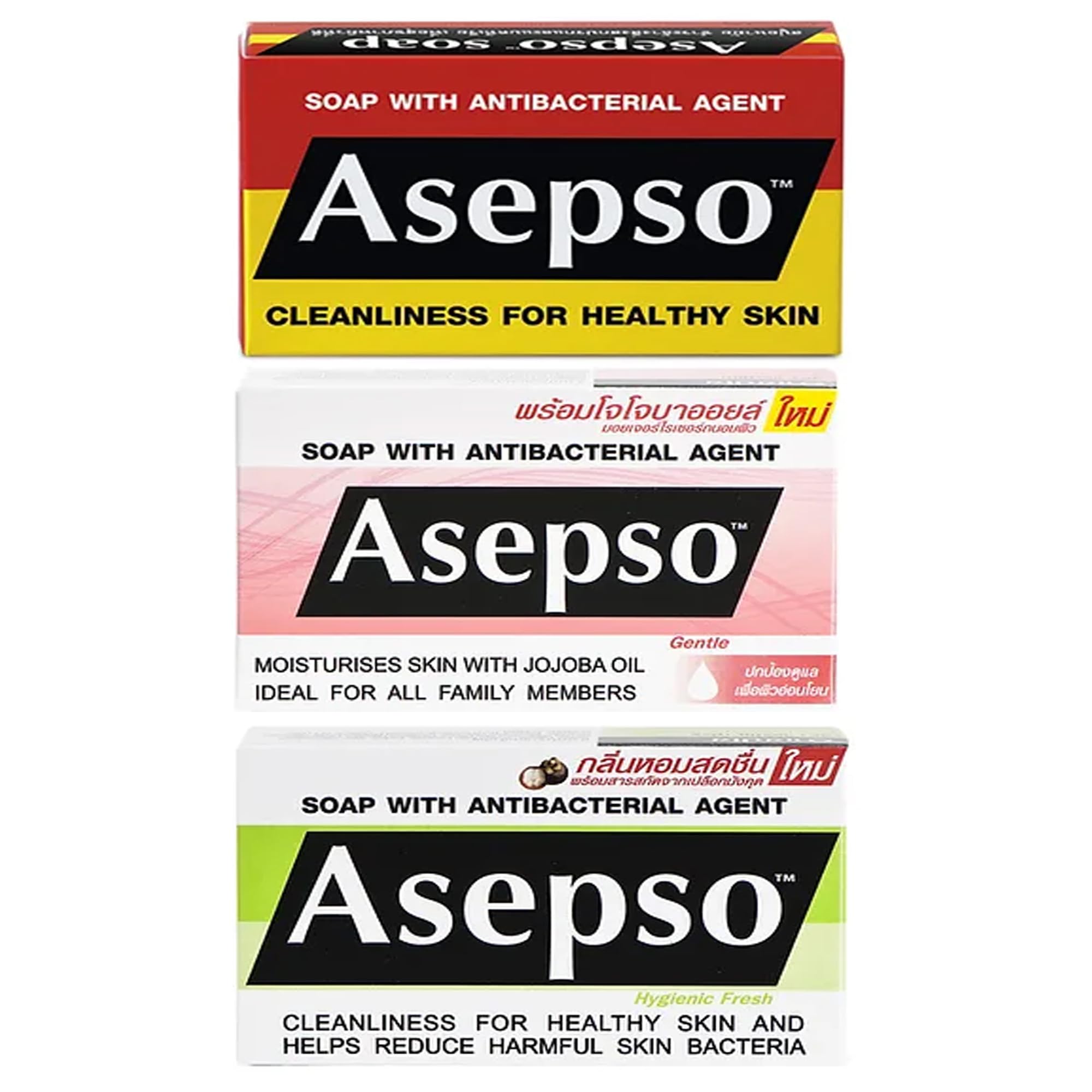 Antibacterial Soap Variety Pack (3 Set: Classic, Gentle & Hygienic Fresh)