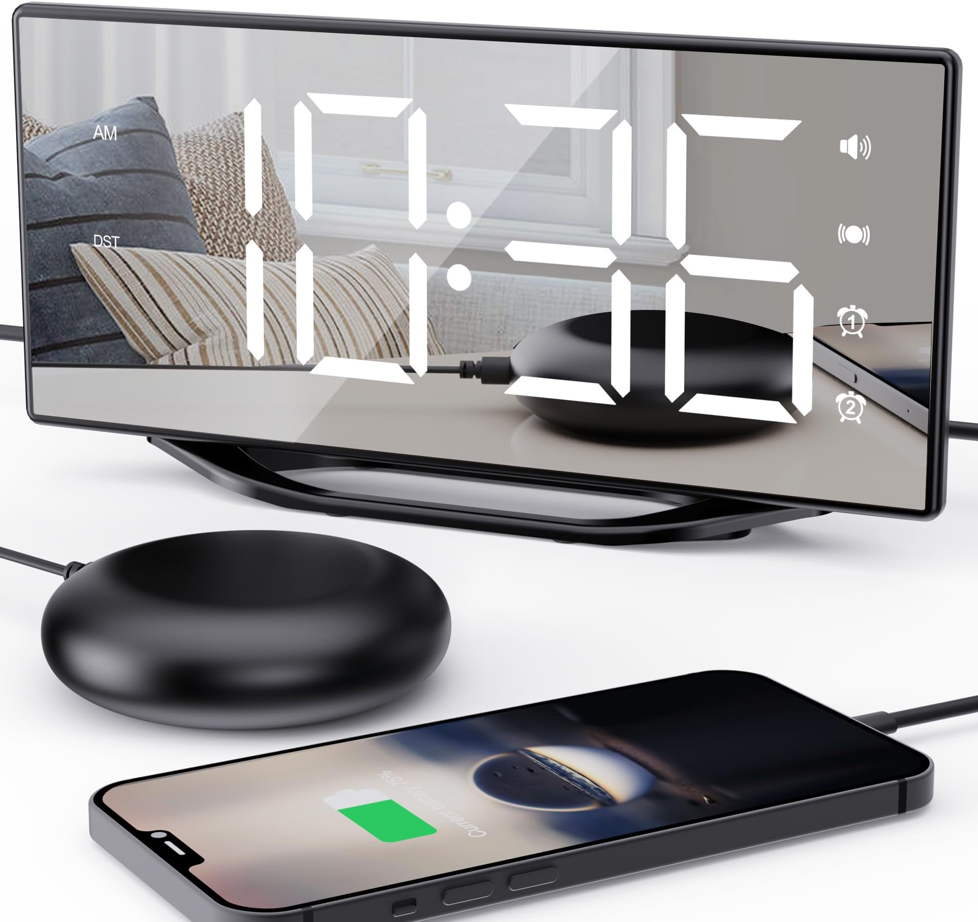 Geemarc Sonic Bomb Extra Loud Alarm Clock with Tone and Volume