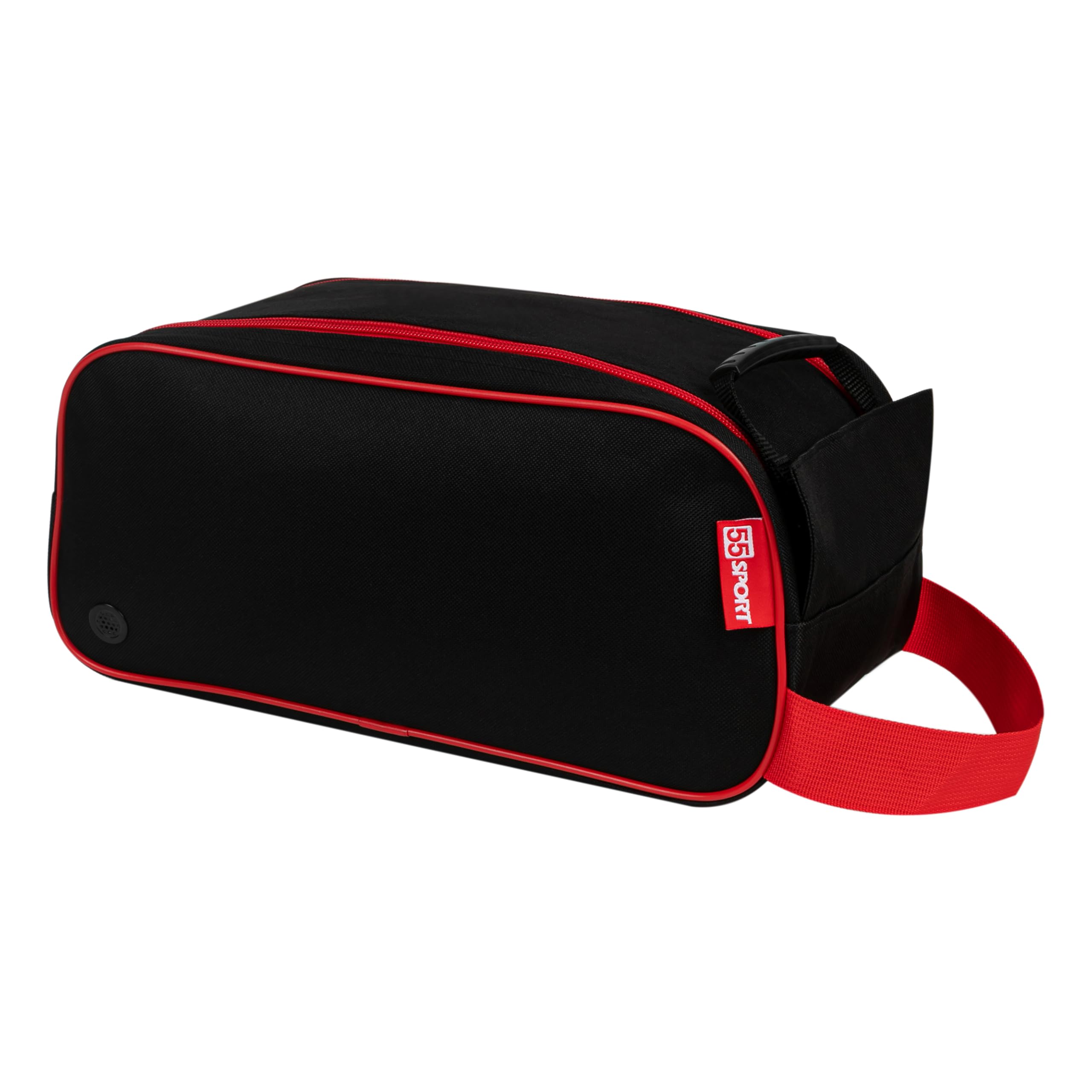 Borsa classica per scarponi da calcio e scarpe, colore: nero e rosso