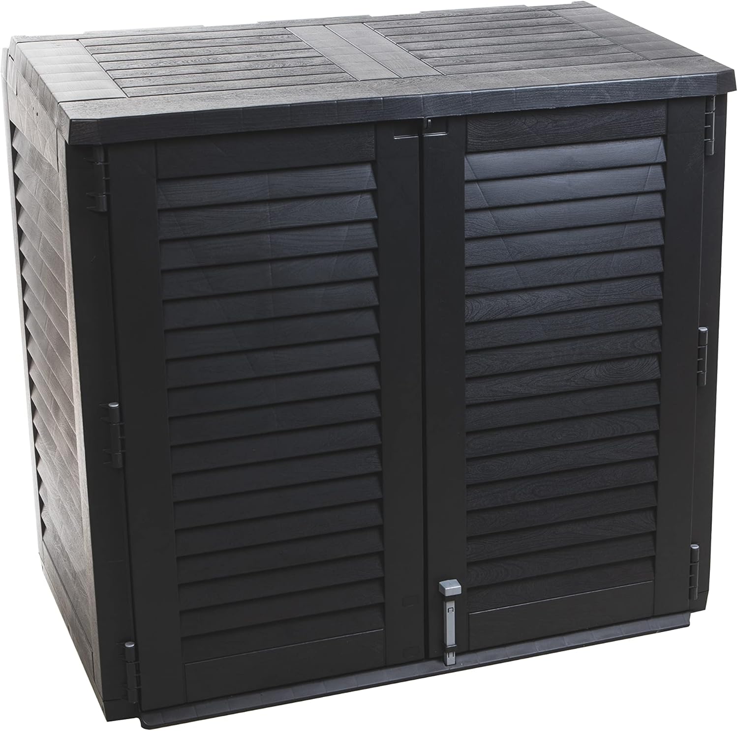 Mülltonnenbox Maxibox Garten Outdoorschrank mit 2 Türen, Klappe und