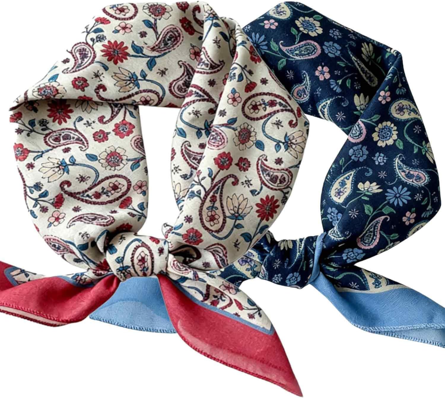 21x21 Cotton Polyester Bandana for Women and Men Headband Hair Scarf Handkerchief Vintage Square Scarf