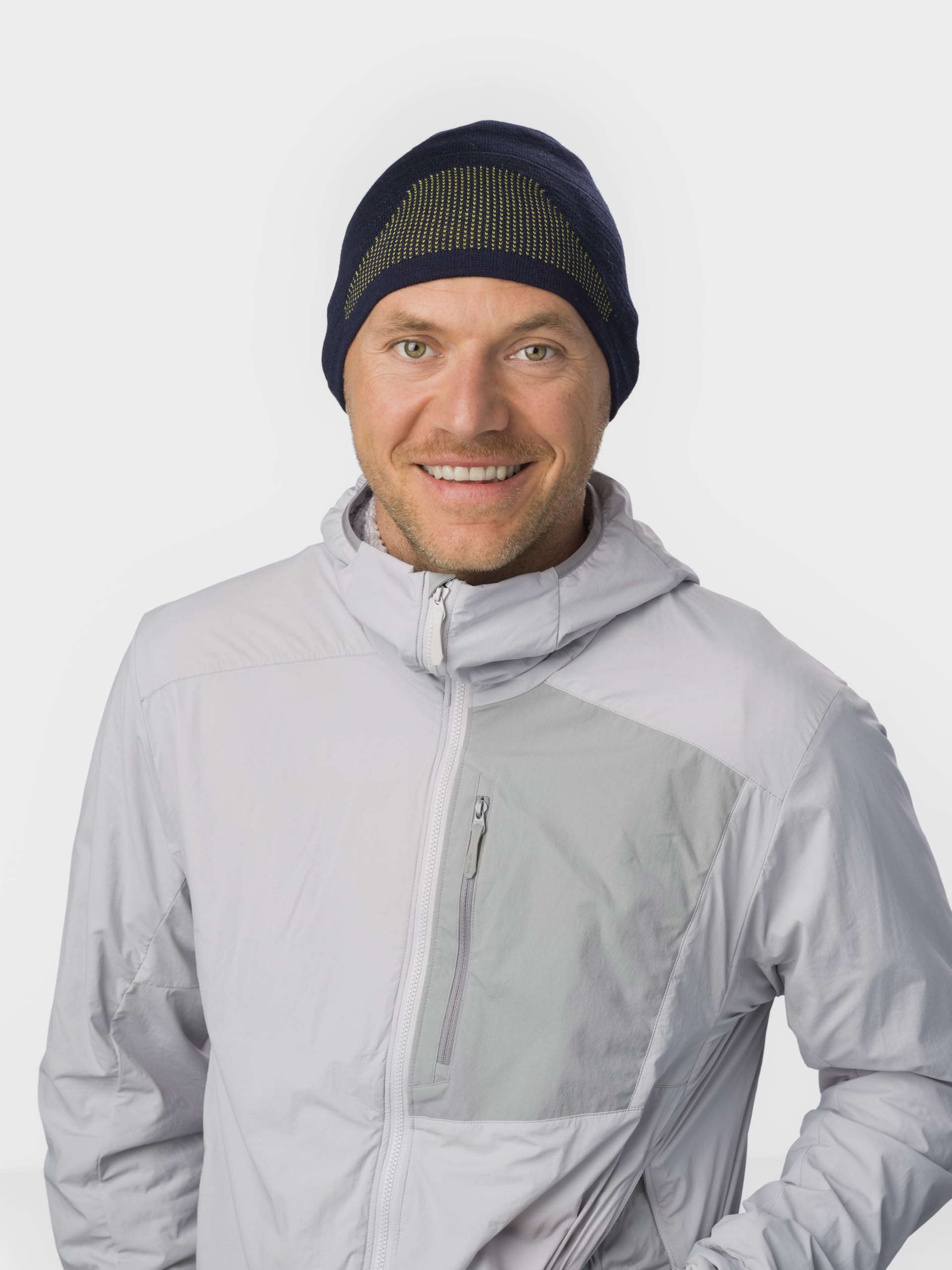 Eisbär Czapka męska i damska Active Pro - Merino Beanie Unisex funkcjonalna oddychająca czapka sportowa lekka czapka do biegania High Performance - pasuje pod kask - czepek z Austrii, niebieski