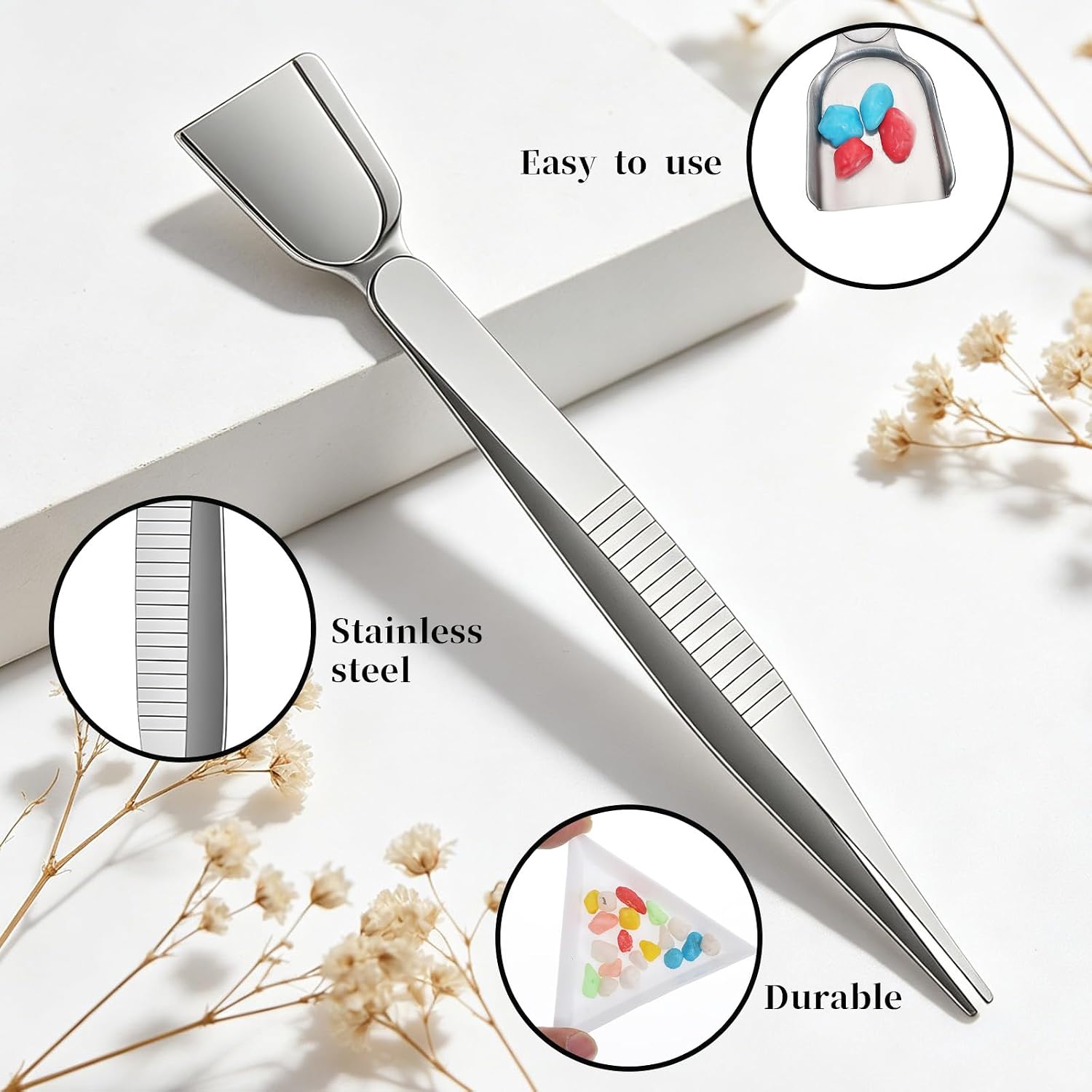 20 Pcs Wax Pencil for Rhinestones Kit 8Pcs Rhinestone Picker Tool | Including 8Pcs Rhinestone Picker Tool 10Pcs Tray,Pencil Sharpener and Tweezers Gem Pick up Tools for Nail Art DIY