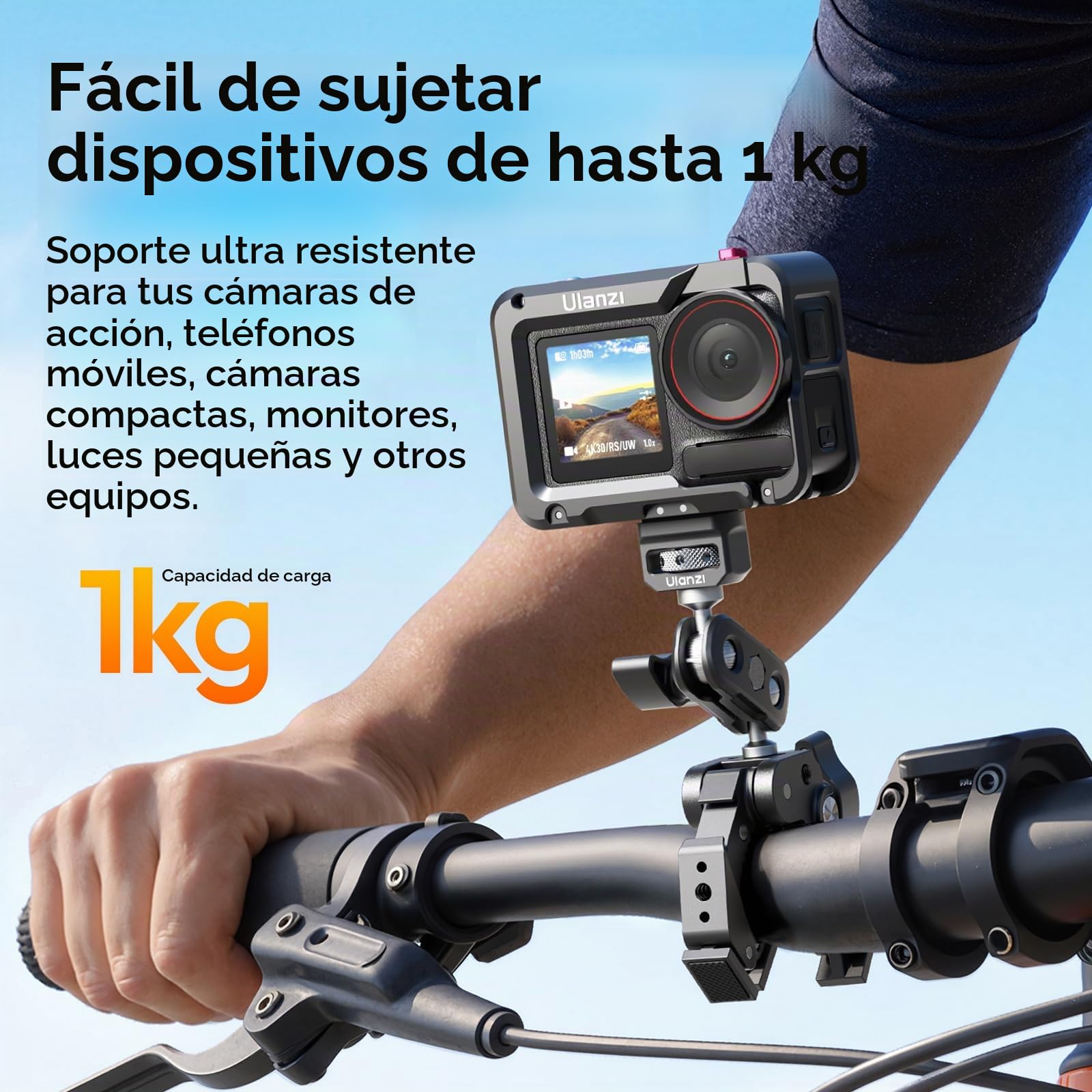 ULANZI CO78 Super Pinza con 3 Mordazas, Brazo Articulado con Rótula Doble 360° y Tornillo 1/4", Soporte Universal para Cámara DSLR, Luz de Vídeo, Micrófono y Estabilizador-Modelo 2026