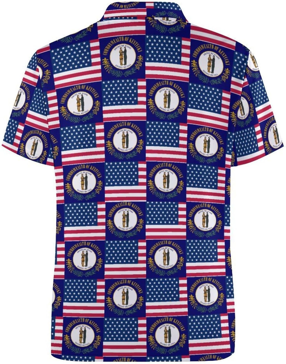 Flag of USA and Kentucky Women's Golf Polo Shirts Short Sleeve Quick Dry Tennis Tops Casual Work Blouses