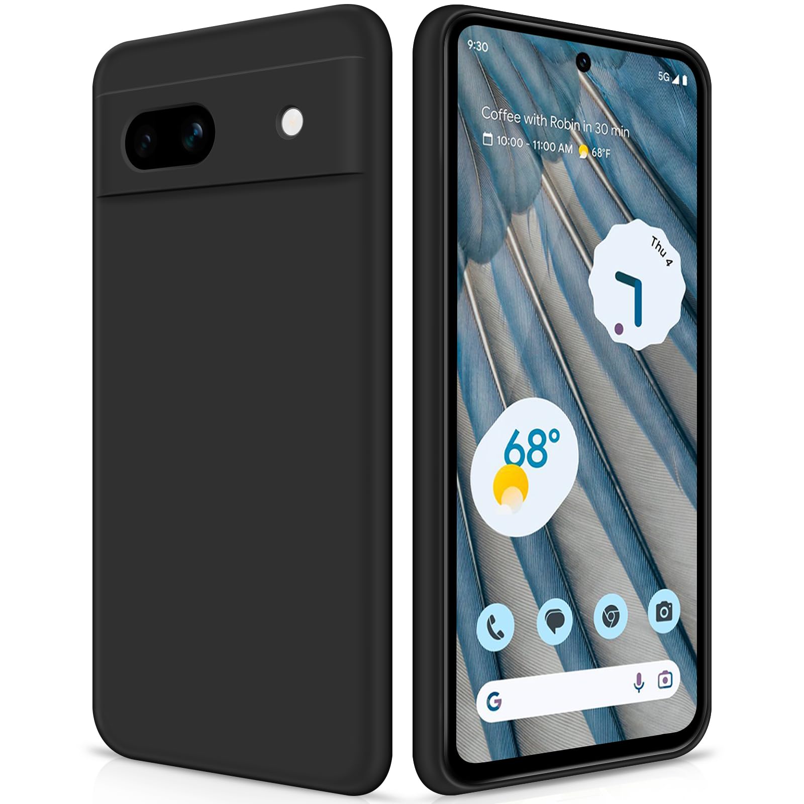 GiiYoon Silicone Case Compatible with Google Pixel 7A, Full Body Silky Soft Touch Phone Case with Camera Protection, Shockproof Cover with Microfiber