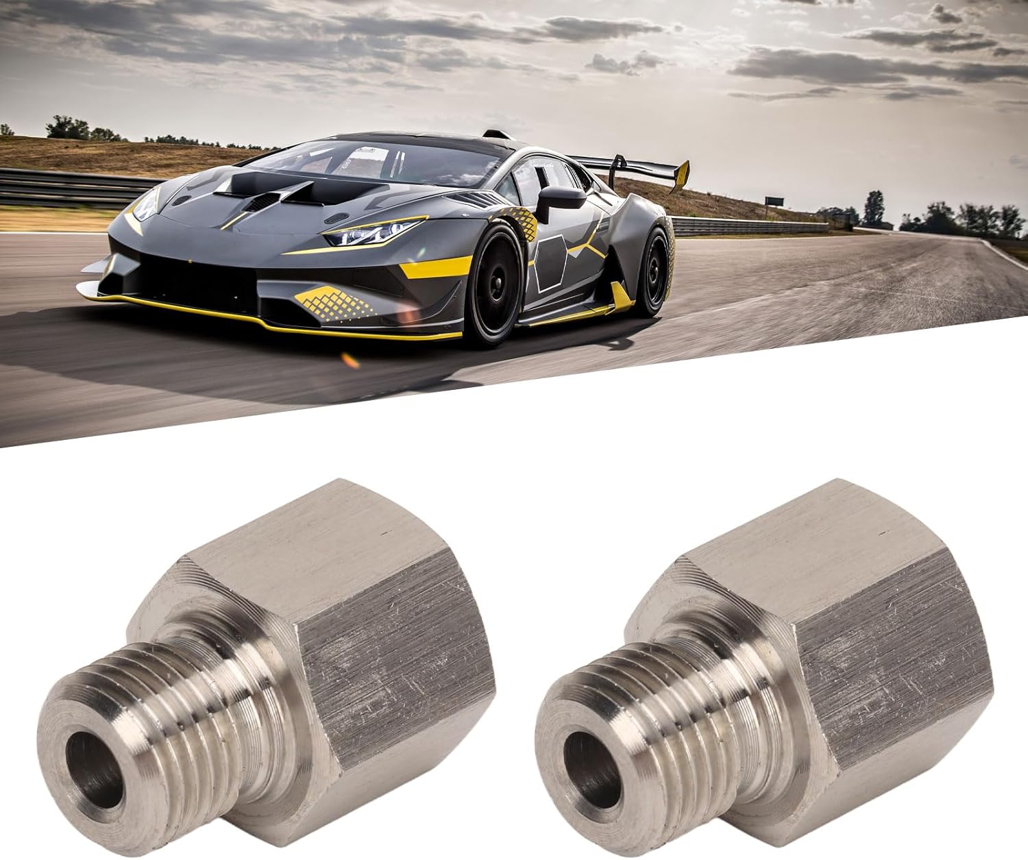 1/8in NPT Female to M10 x 1.0 Male Pressure Gauge Sender Adapter, Stainless Steel Oil Pressure Gauge Fitting, Leakproof Universal Sensor Adapter for Cars and Automotive Use