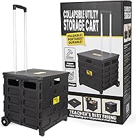 Vista 14 de dbest Products Quik Cart - Cajón rodante extendido de cuatro ruedas para profesores, con asiento con puertas dobles accesibles, cesta plegable