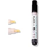 Wilkins Premium Midsole Marker for Customization Paint on Leather, Suede, Fabric and Soft Foam for 2-4 Pair of Shoes (Black)
