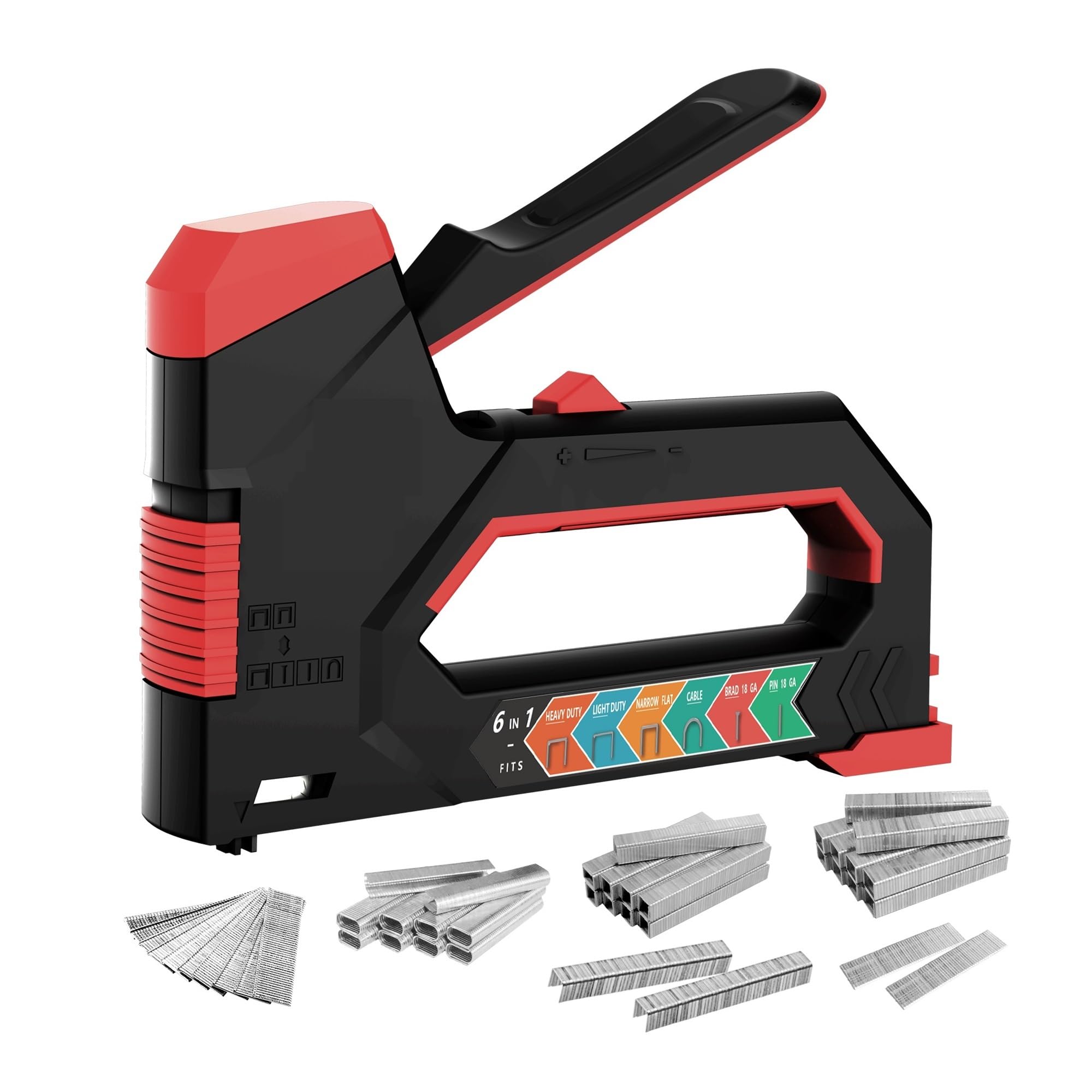 Pistola Sparachiodi Manuale Resistente 6 In 1 Con 6000 Punti Metallici For Riparazione Di Materiali Da Tappezzeria, Carpenteria, Casa Fai Da Te