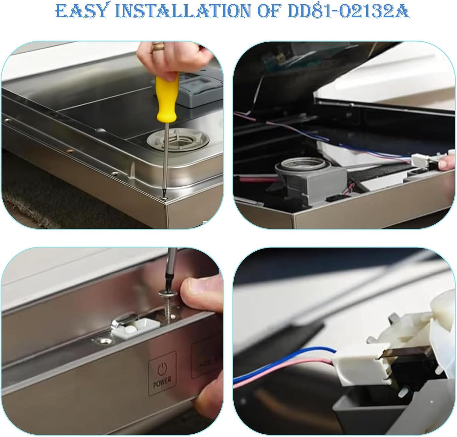 Dishwasher Door Latch Replacement Compatible with Samsung DW80 Series DW80J3020US DW80F600UTS DW80K5050US DW80R5060US etc. Replaces DD81-02132A DD81-01629A DD81-01549A