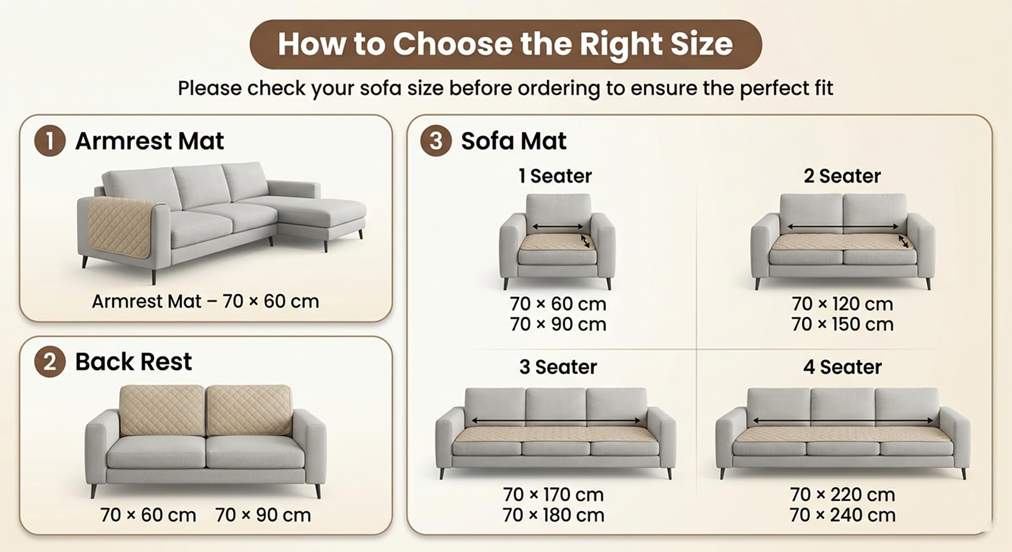 Styleys Sofa Mat - Anti-Slip Teddy Cover -6 Styleys Sofa Mat - Anti-Slip Teddy Cover -6