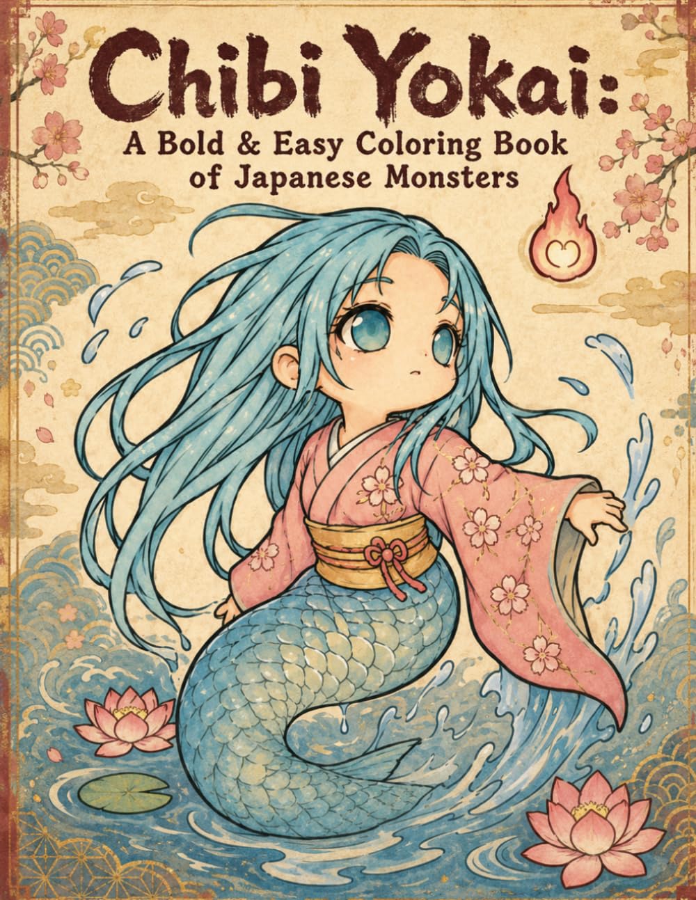 Chibi Yokai: A Bold & Easy Coloring Book of Japanese Monsters: 50 Bold & Easy Illustrations of Kappa, Nure-onna and Sazae-oni from Japanese Folklore (Yokai Arts Coloring Series)