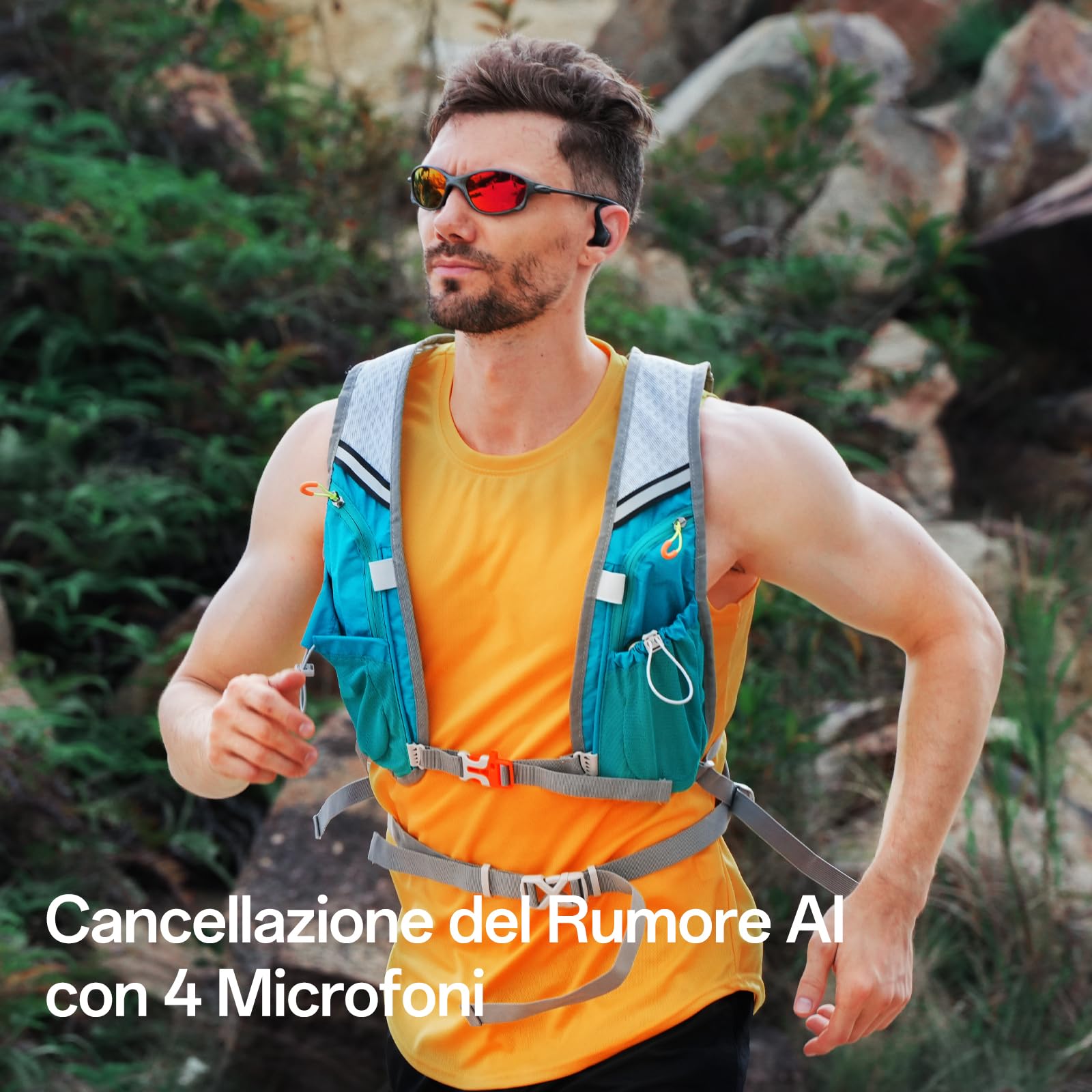 S2 Cuffie Open Ear, Ultraleggero 7g, Audio Hi-Res LDAC, Tripla Resistenza all'Acqua, Bluetooth 6.0, Fotografia Senza Sforzo,Fino 32 Ore, App Smart, Chiamate Nitide, Cuffie Sportivi Wireless