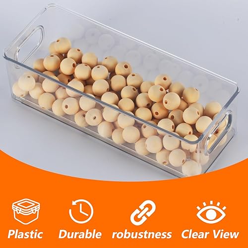 Miniatura 5 de 2 cubos apilables de plástico para organización y almacenamiento, organizadores de refrigerador y contenedores de almacenamiento, contenedores de