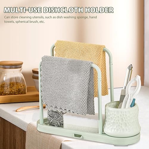 Miniatura 2 de Alipis Suministros de cocina Soporte para fregadero, organizador de esponja para drenaje, organizador de cocina