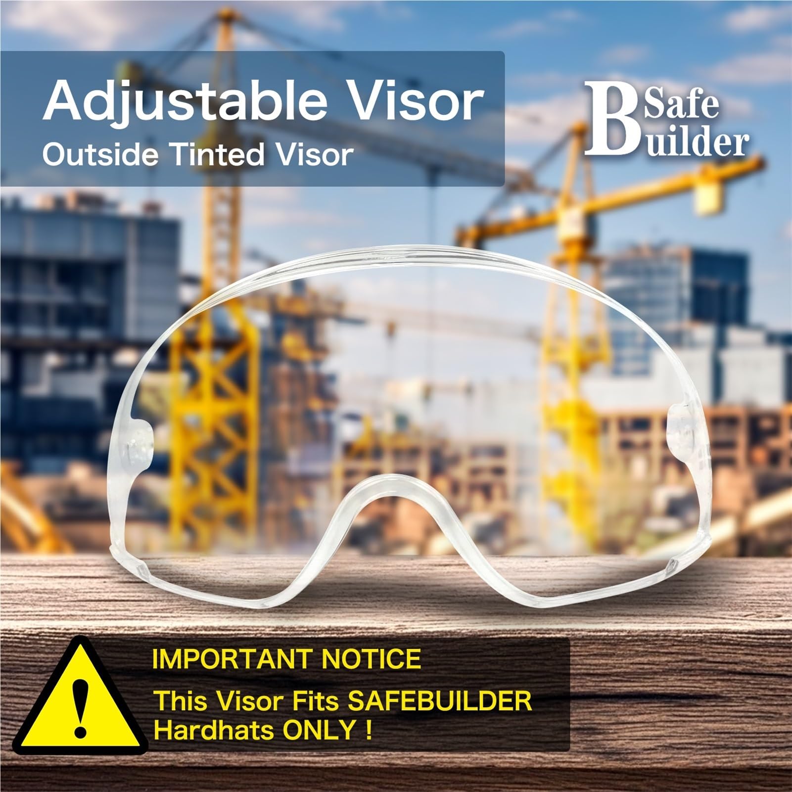 Sicherheitsvisier Aus Polycarbonat Mit Schutzbrille, Schutzhelm-kompatible Kopfbedeckung for Industriellen Augen- Und Gesichtsschutz(Buildin Clear Visor)