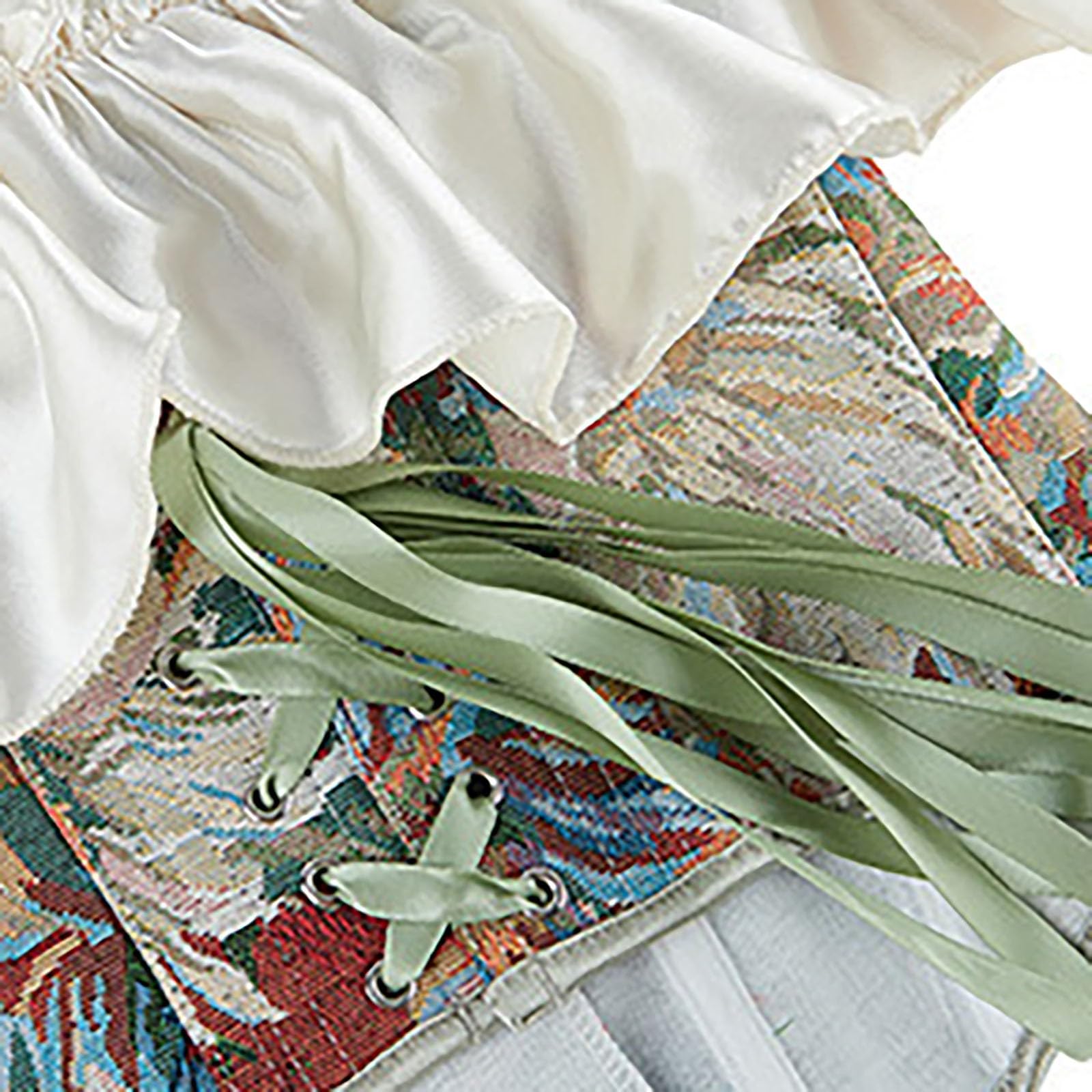 Elegante corsetto modellante con motivo a spina di pesce e lacci, corsetto da donna, moda versatile per tutte le occasioni