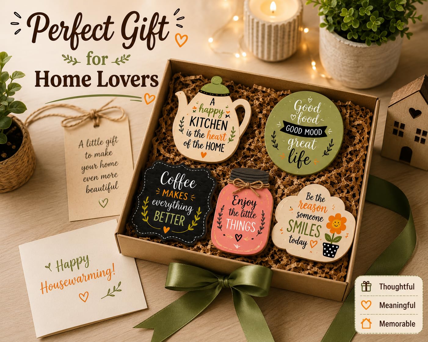 Wooden Fridge Magnets - Kitchen Decor & Quotes -7 Wooden Fridge Magnets - Kitchen Decor & Quotes -7
