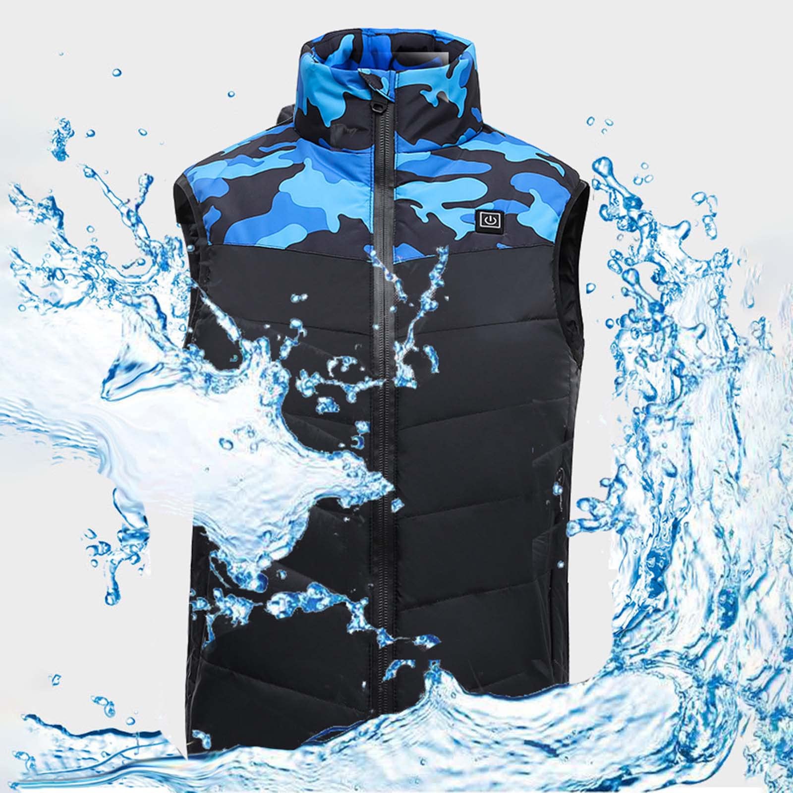 Gilet Chauffant Electrique Enfants USB Garçons Filles Veste Chauffante 3 Températures Réglables avec Poches Doudoune Sans Manche imprimé Anime Vêtements Chauffants Lavable pour Ski