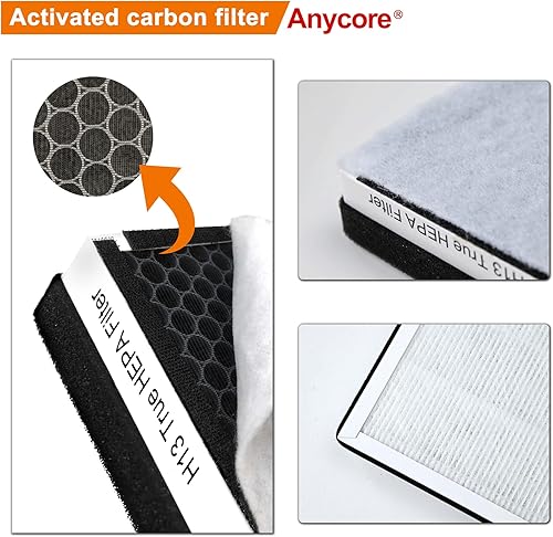 Miniatura 3 de Filtro de repuesto Purezone compatible con Pure Enrichment PureZone Purificador de aire PEAIRPLG #PEAIRFIL, 3 en 1 grado H13 True HEPA, paquete de 2