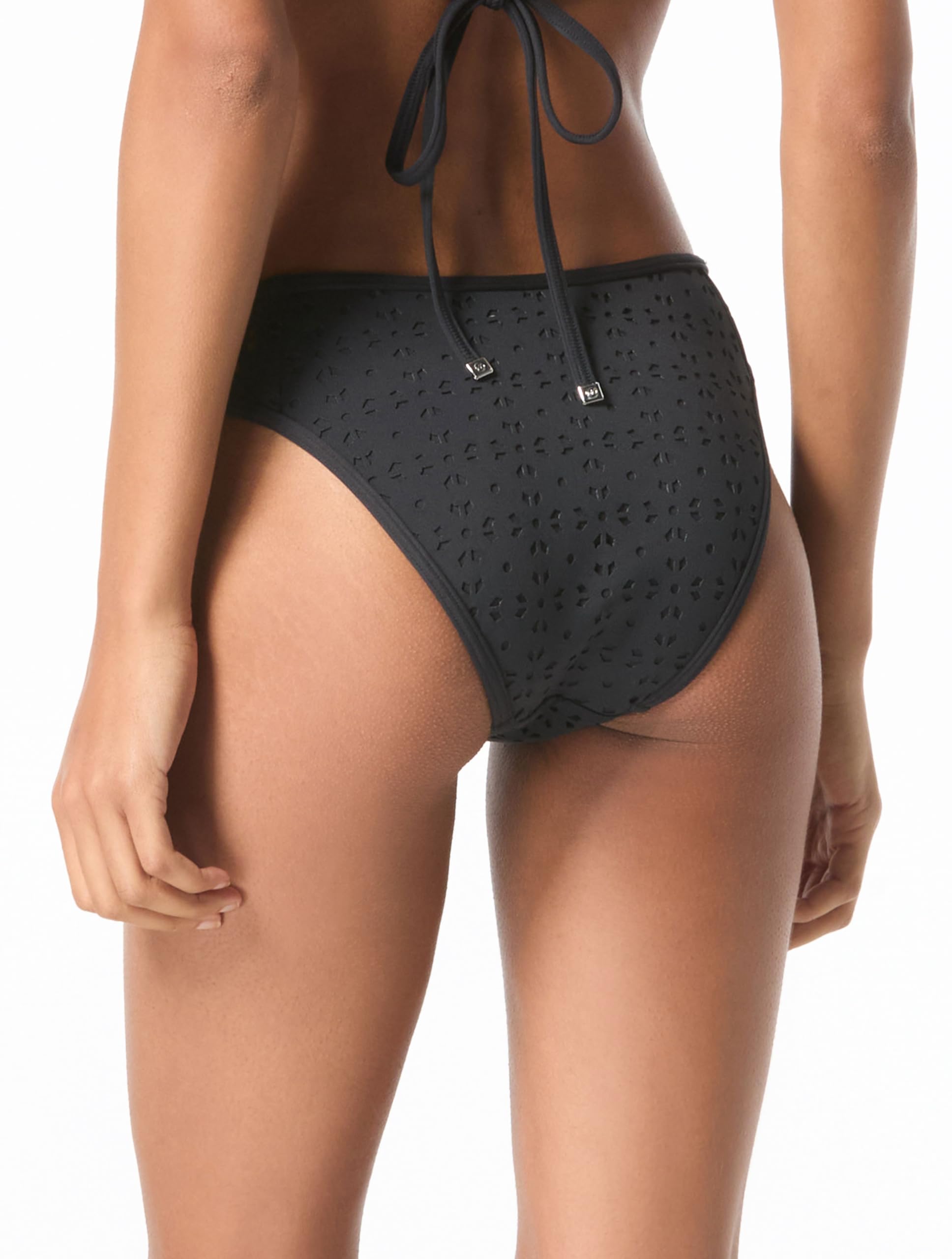 Michael Kors Laser Cut Scuba High Leg Bottom Bragas de Bikini para Mujer