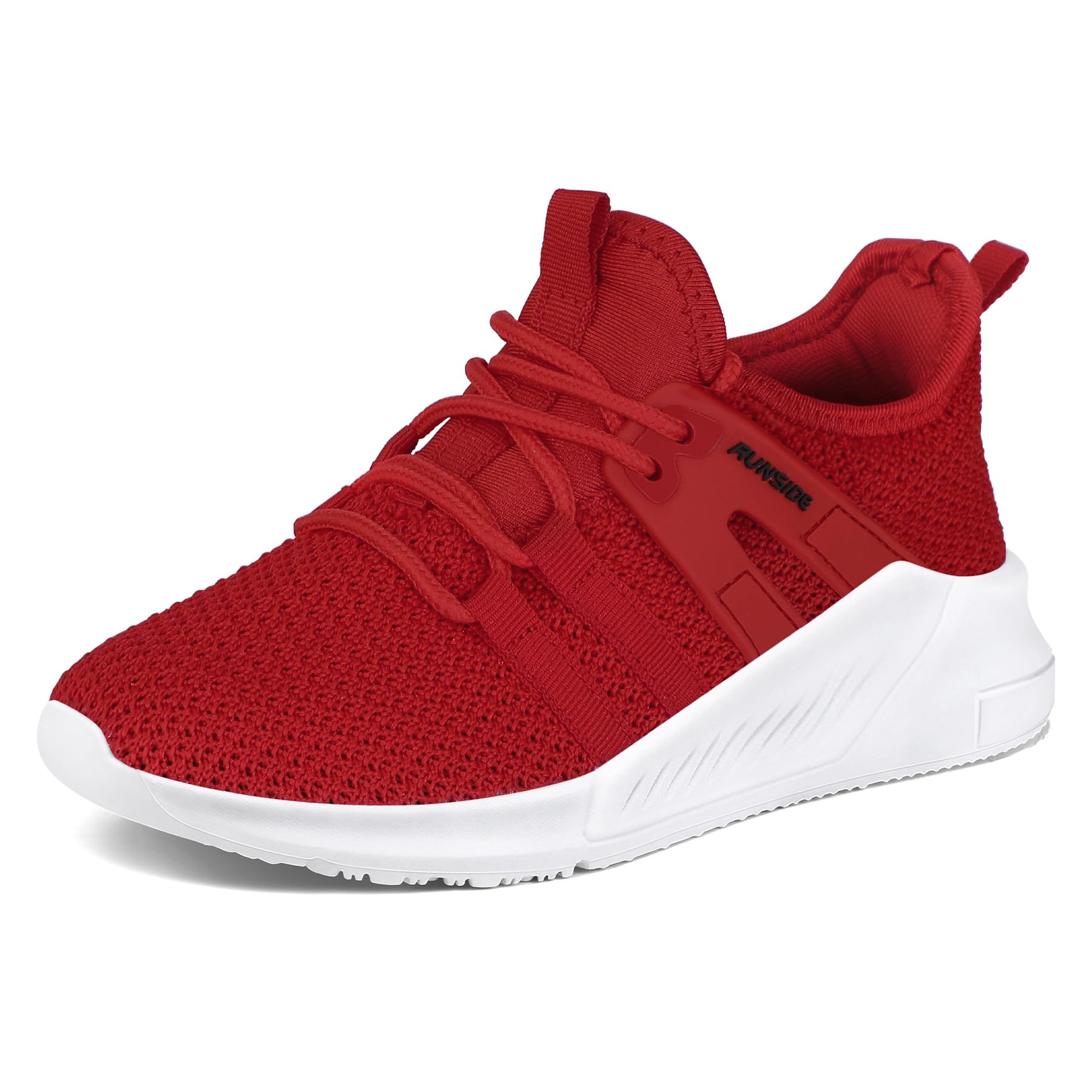 RUNSIDEBoys Girls Tennis Shoes Kids Lightweight Breathable Sneakers Lace-up Running Athletic Shoes for Toddler/Little Kid/Big Kid