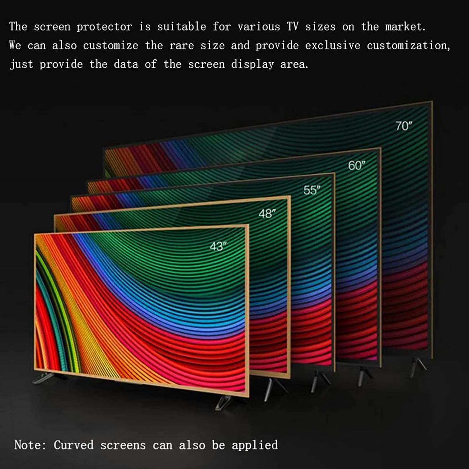 Protector de pantalla anti luz azul for TV, filtra el exceso dañina, antirradiación/antimiopía for bebés, for LCD, LED y OLED(40"(875 * 483mm))