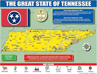Gallopade Publishing Group Tennessee State Map for Students - Pack of 30 (9780635106698)