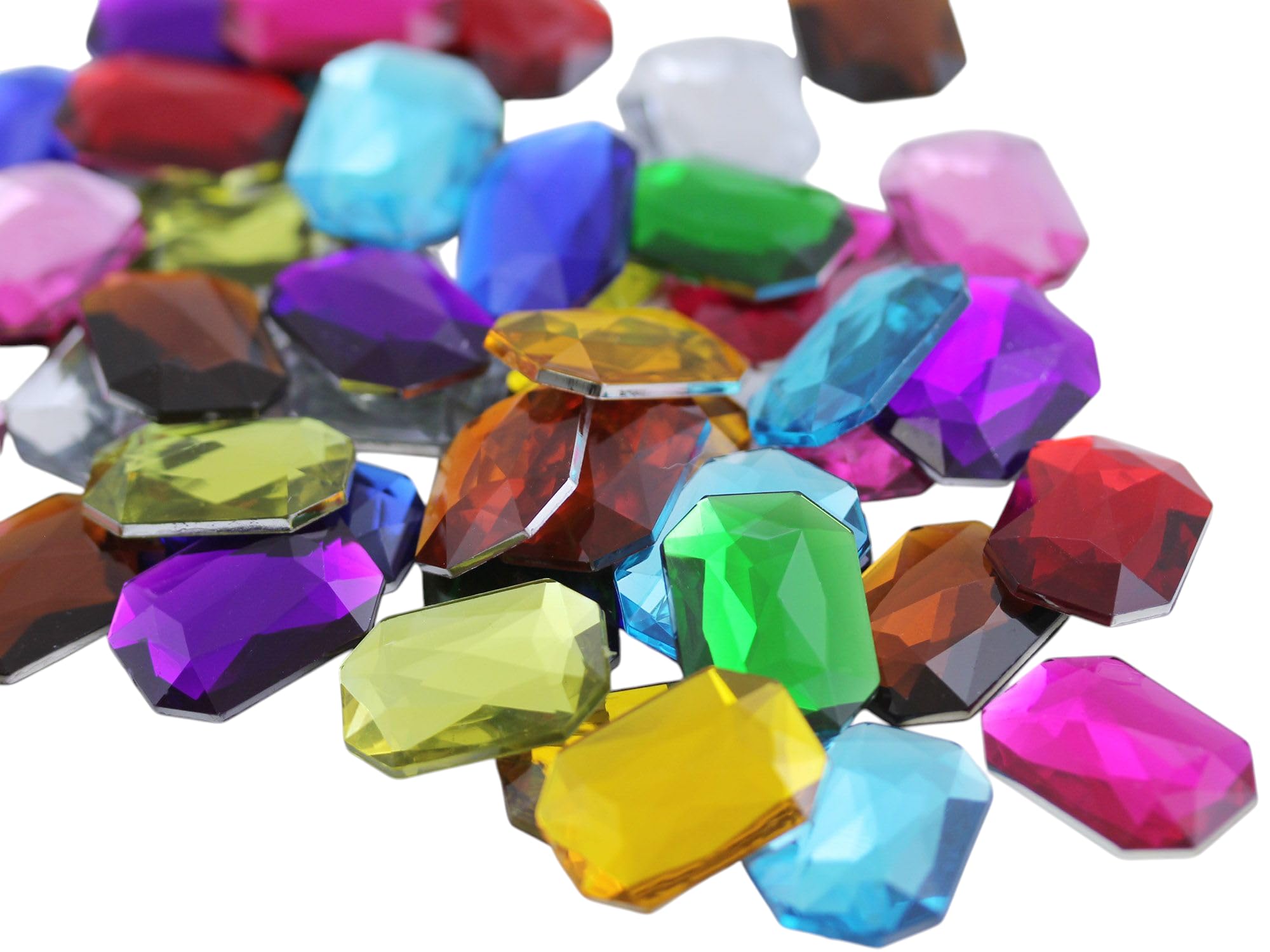Joyas de octógono 18x13 mm piedras de cristal multicolor para cuentas y colgantes lote 100