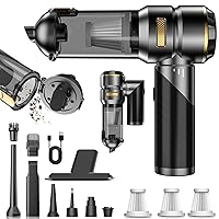 Aspirabriciole Senza Fili Potente, 21000Pa 4 in 1 Aspirapolvere Auto Portatile con