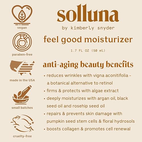 Miniatura 2 de Solluna by Kimberly Snyder Hidratante Feel Good hidratante hidratante, estimulante de colágeno y antienvejecimiento con alternativa natural al