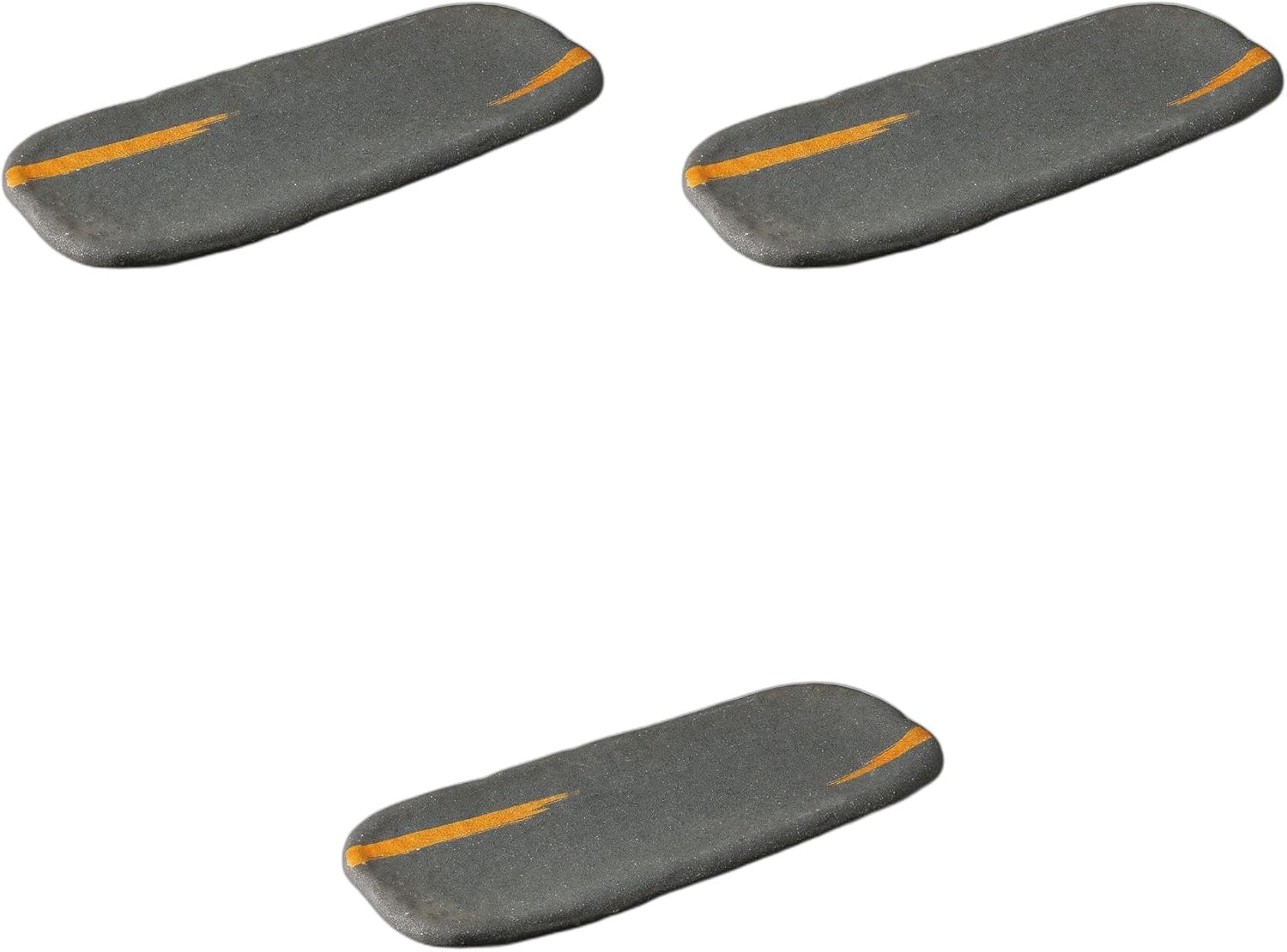 Setomonohonpo Set of 3, Golden Cloud 11.4 inches (29 cm) Protruding Plate, 11.4 x 4.7 x 0.8 inches (29 x 12 x 2 cm), Appetizer Plate, Porcelain