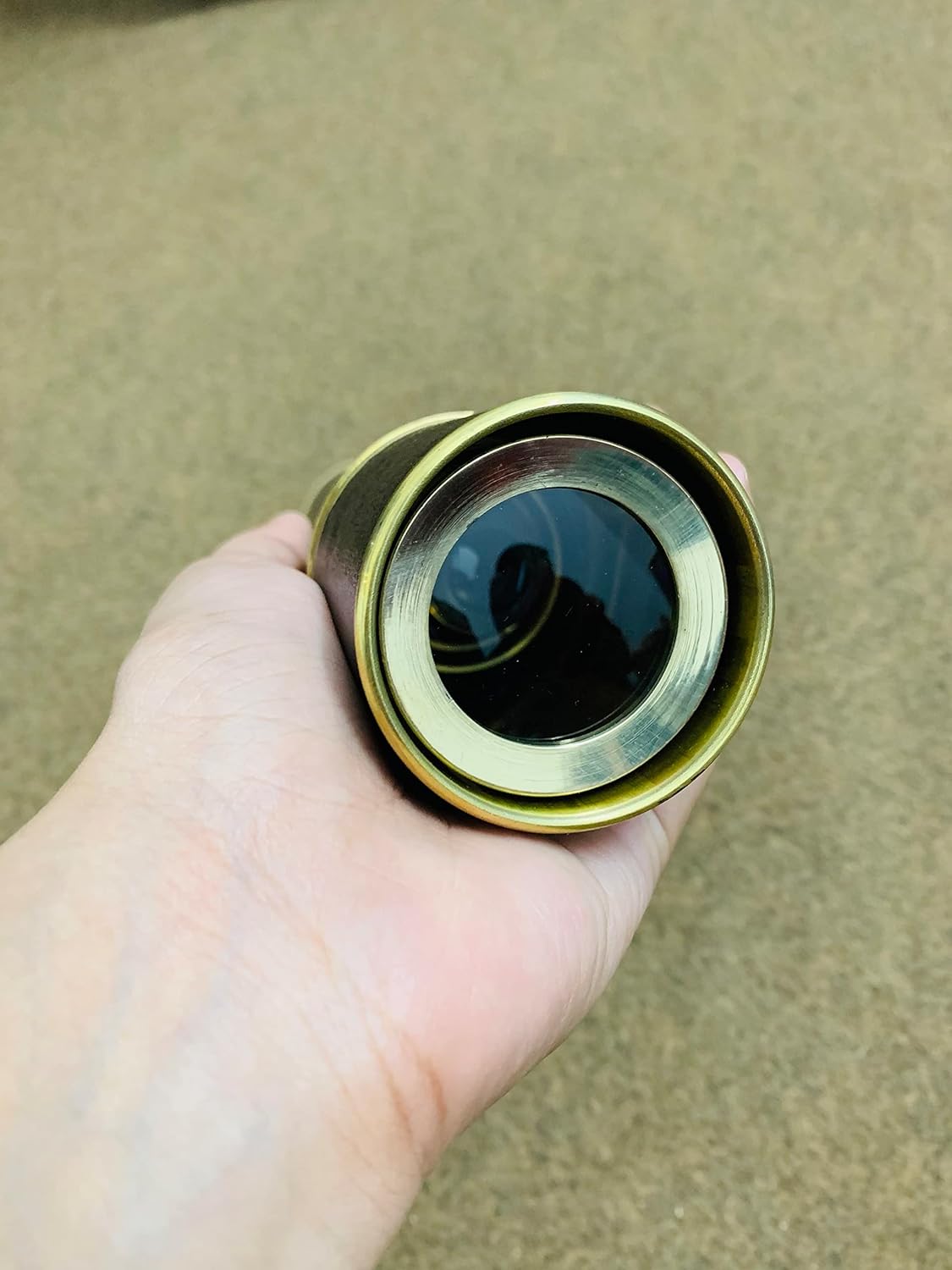 Nautical Brass Pirate Telescope Black Leather Replica Vintage Royal Navy Spyglass Pocket Telescope - 18" Long Telescope