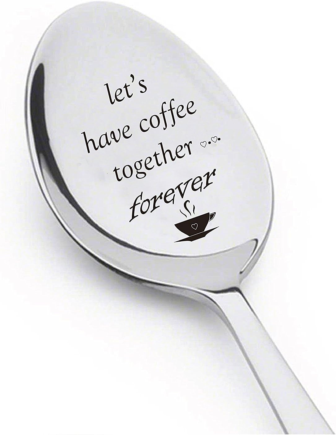 Let's Have Coffee Together Forever Spoon Gift - Love Gift - Valentines day gift - Gift for Girlfriend/Boyfriend Gift - Christmas gift - Proposal Gift for him or Her | Engraved Spoon
