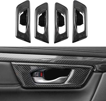 for Honda CR-V CRV 2017 2018 2019 2020 2021 2022 Accessories Interior Sticker Inner Door Bowl Cover Protection Decals - Carbon Fiber Pattern