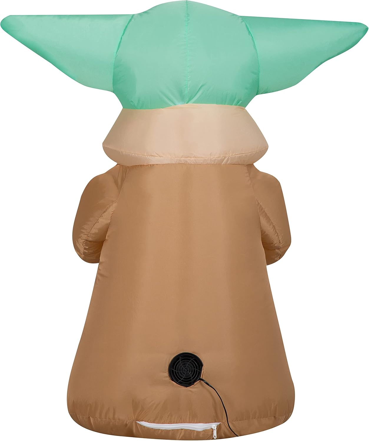 Gemmy Christmas Airblown Inflatable Inflatable Grogu™ with Frog in Stocking, 3.5 ft Tall, Brown
