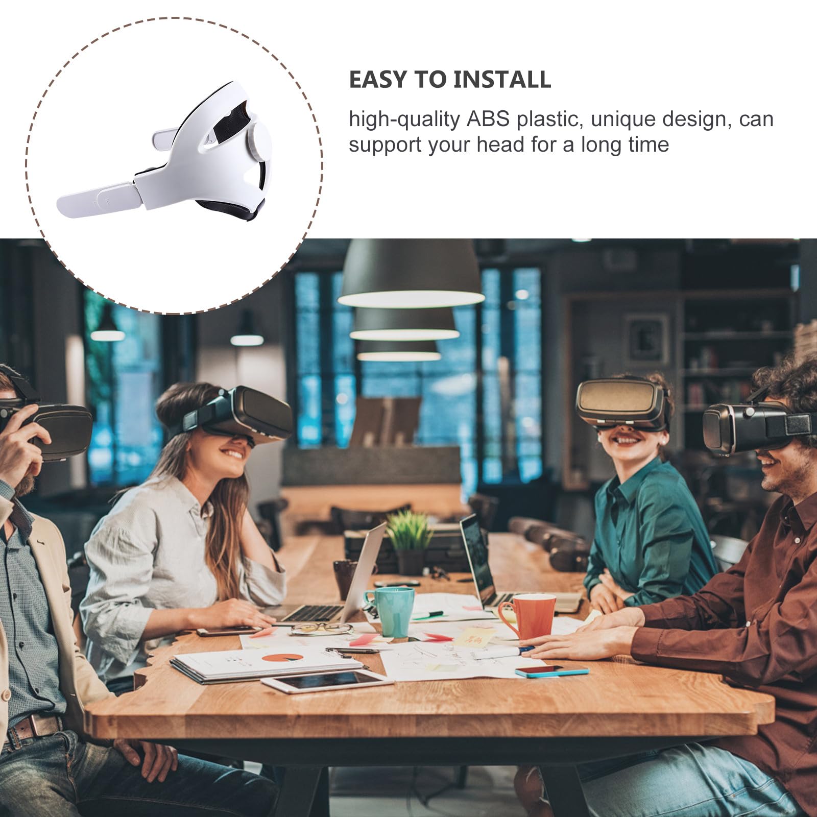 SHINEOFI Cinturino per Testa per Visore Vr Cinturino Regolabile e Confortevole Accessori per Visore Vr Compatibile con Visore di Seconda Generazione
